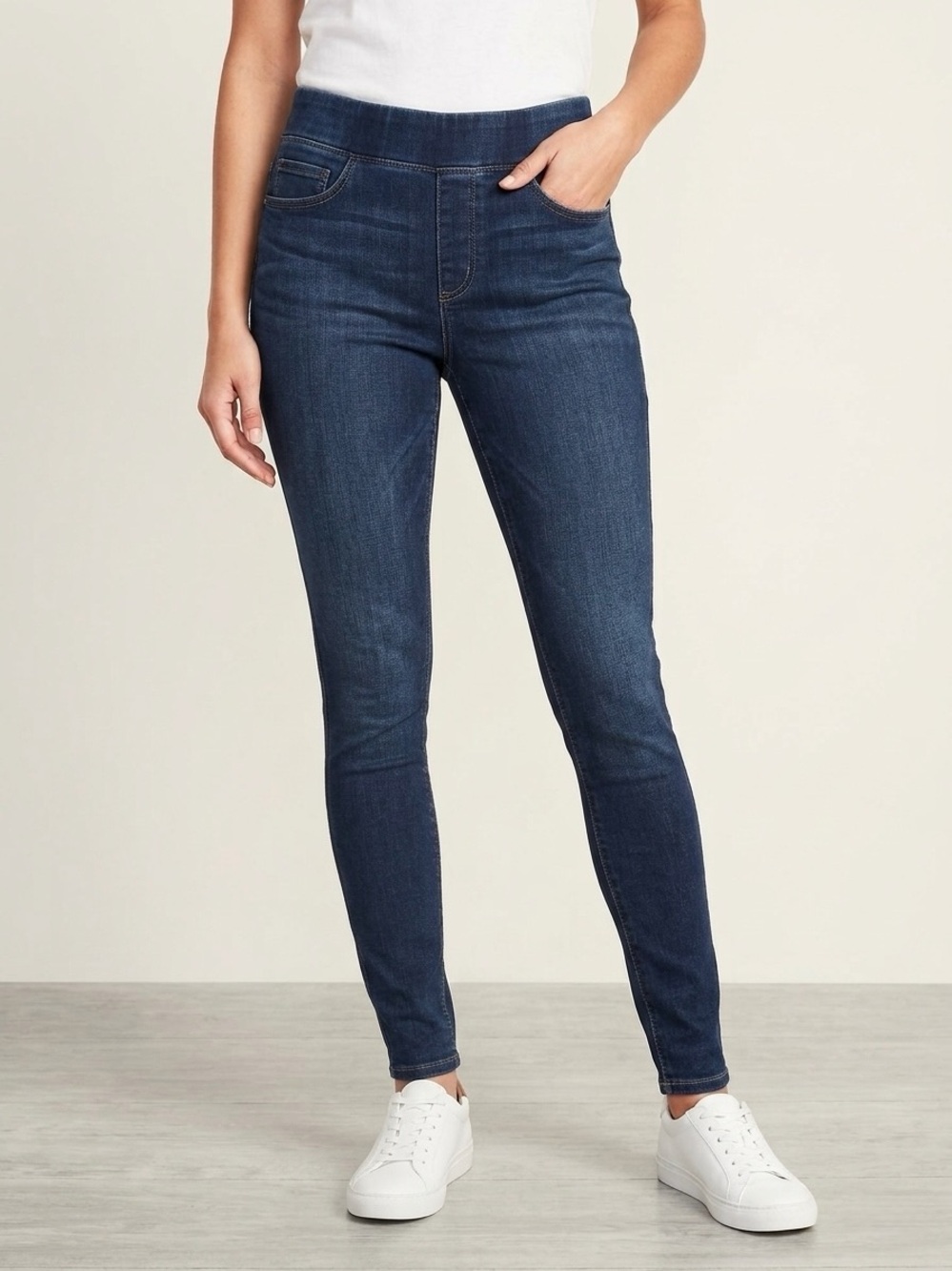 Old Navy Rockstar Super Skinny Jeggings Mid-Rise 24/7 Sculpt Dark Wash